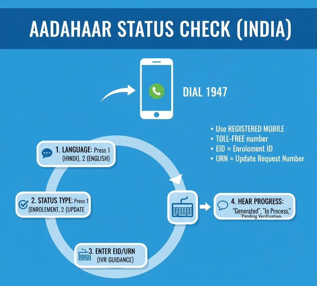 Alternative Method — Check via UIDAI Helpline (1947)